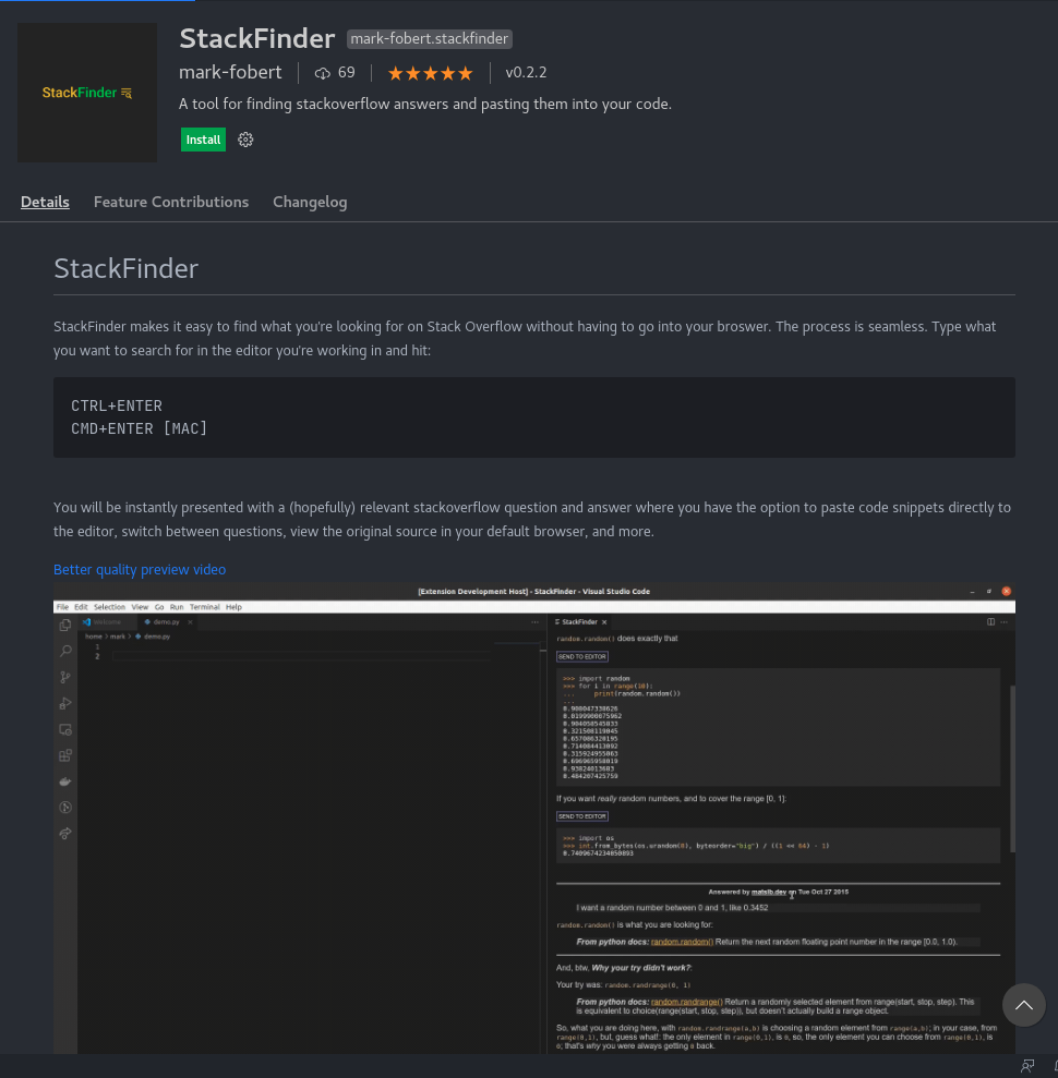 Vscode 插件分享：StackFinder，方便搜索 stackoverflow 的问题，copy 代码更方便了