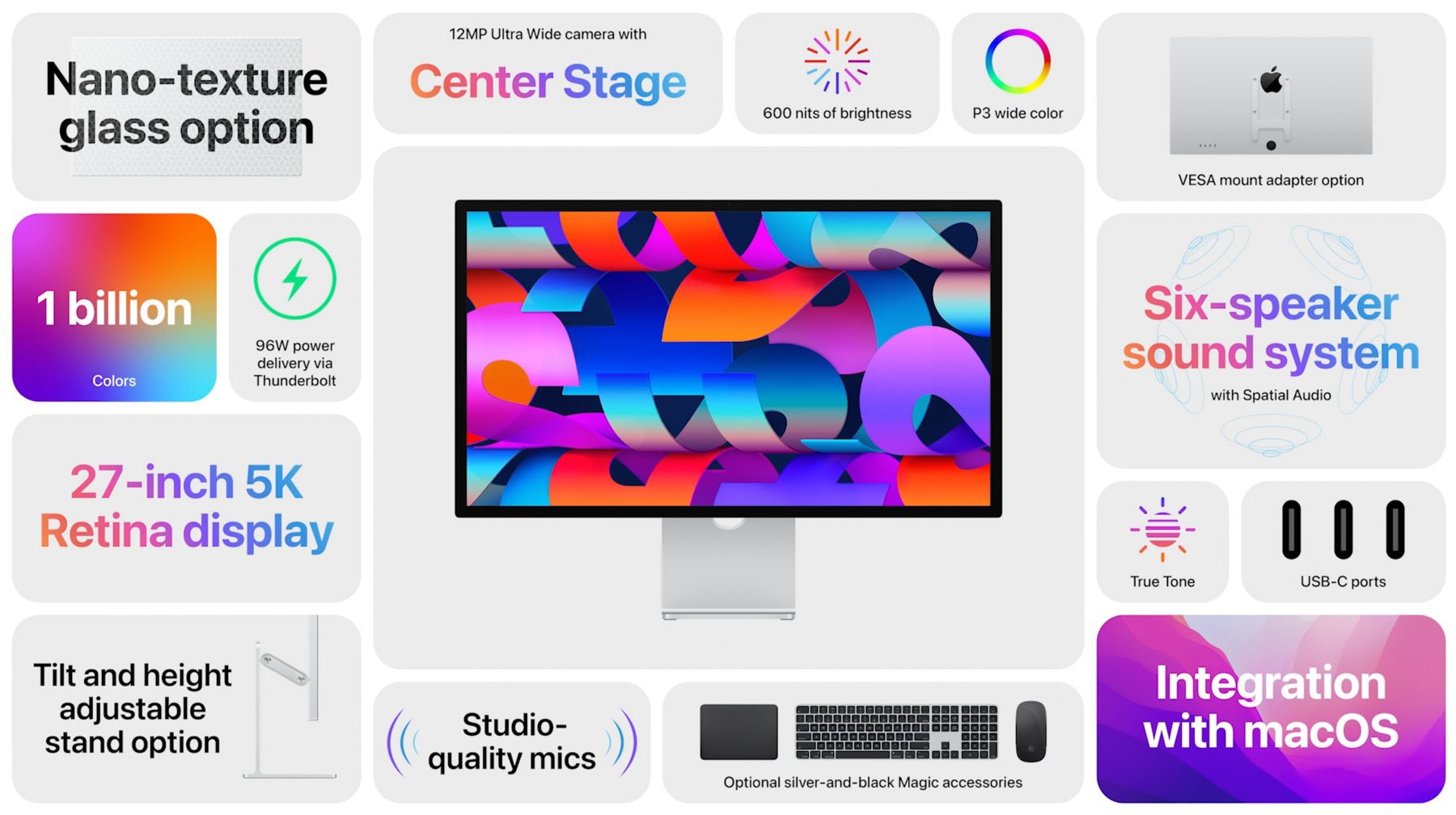 苹果发布了超越手机端显示性能的屏幕：Studio Display